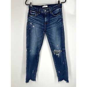 Moussy vintage glendale distressed cropped jeans 27
